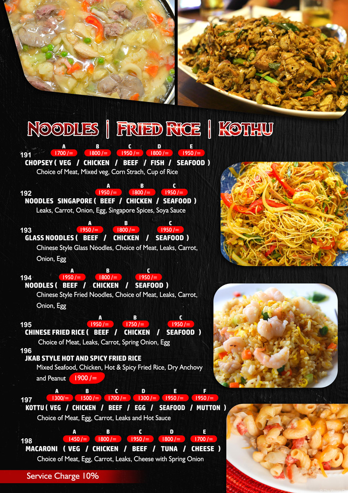 Noodles| Fried Rice | Koththu